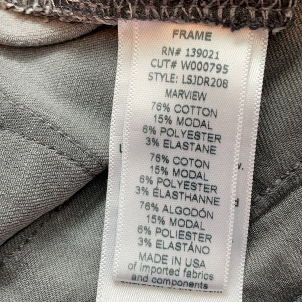 Frame Raw Hem Gray Skinny Jeans (27) - Picture 12 of 13